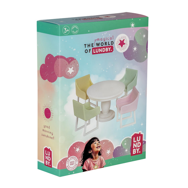 Lundby Doll House Furniture - Basic Dining Room Set