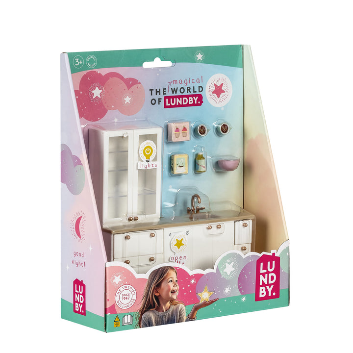 Lundby Doll House Furniture - Kitchen Basin with Display Cabinet