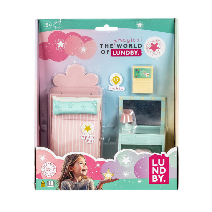 Lundby Doll House Furniture - Teenage Bedroom Set
