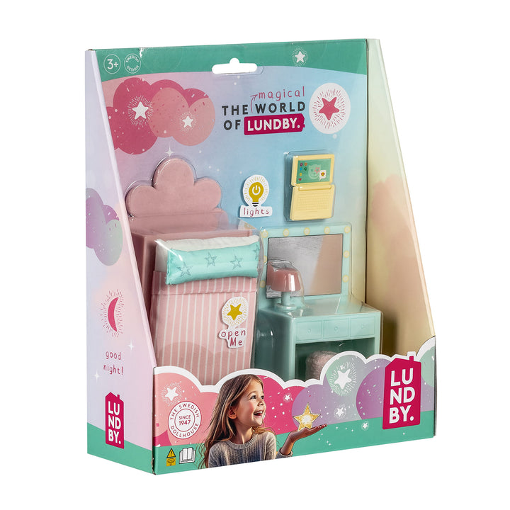 Lundby Doll House Furniture - Teenage Bedroom Set