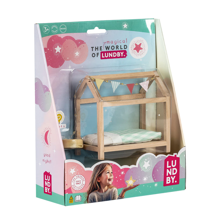 Lundby Doll House Furniture - Children's House Bed Set