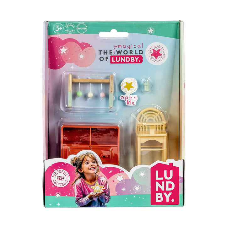 Lundby Doll House Furniture - Baby Room Set
