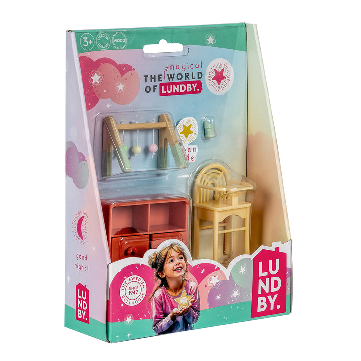 Lundby Doll House Furniture - Baby Room Set