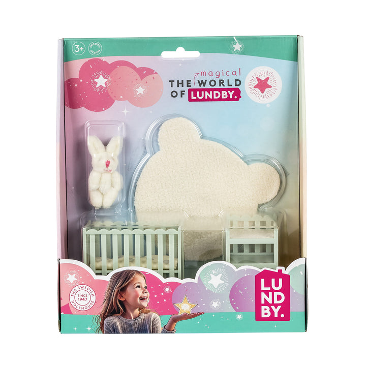 Lundby Doll House Furniture - Cot & Change Table Set