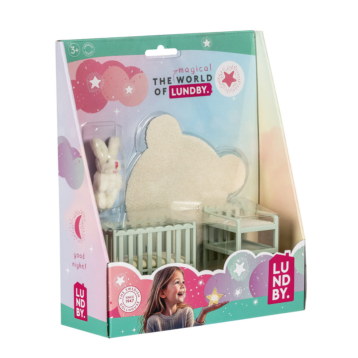 Lundby Doll House Furniture - Cot & Change Table Set