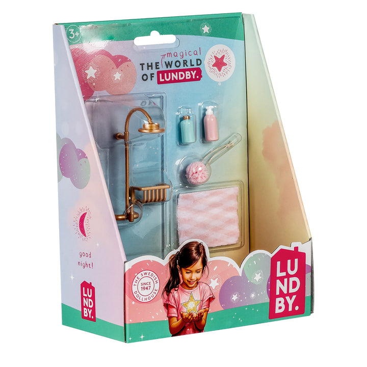 Lundby Doll House Furniture - Bathroom Shower Set