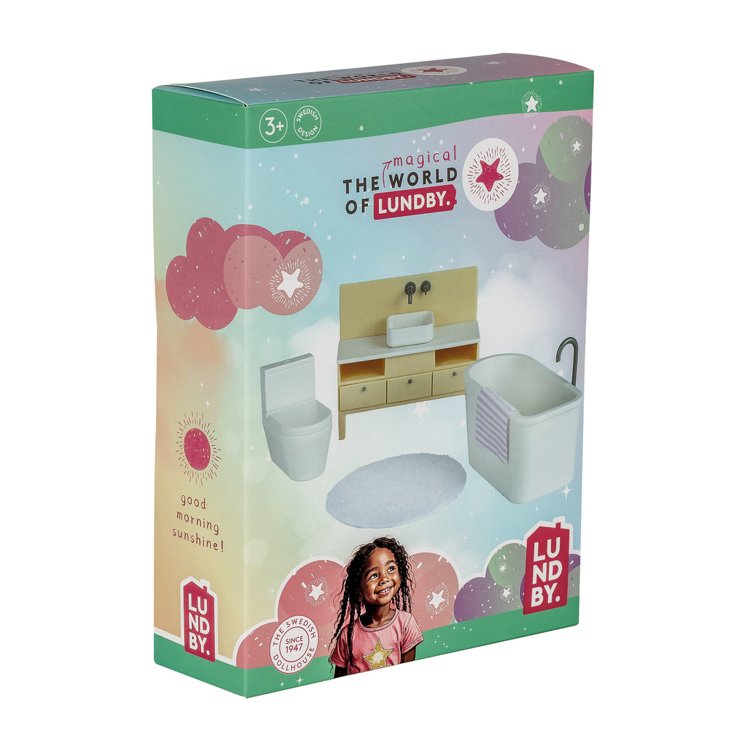 Lundby Doll House Furniture - Basic Bathroom Set
