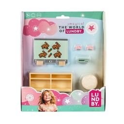 Lundby Doll House Furniture - TV, Bookcase & Gaming Set