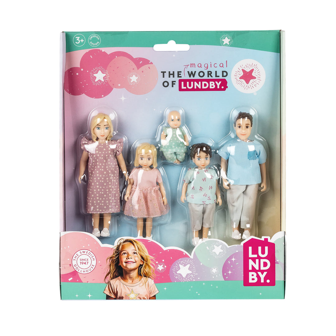 Lundby Doll House Dolls - Charlie Family Set, 5 pcs