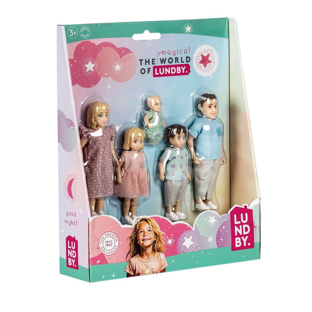 Lundby Doll House Dolls - Charlie Family Set, 5 pcs