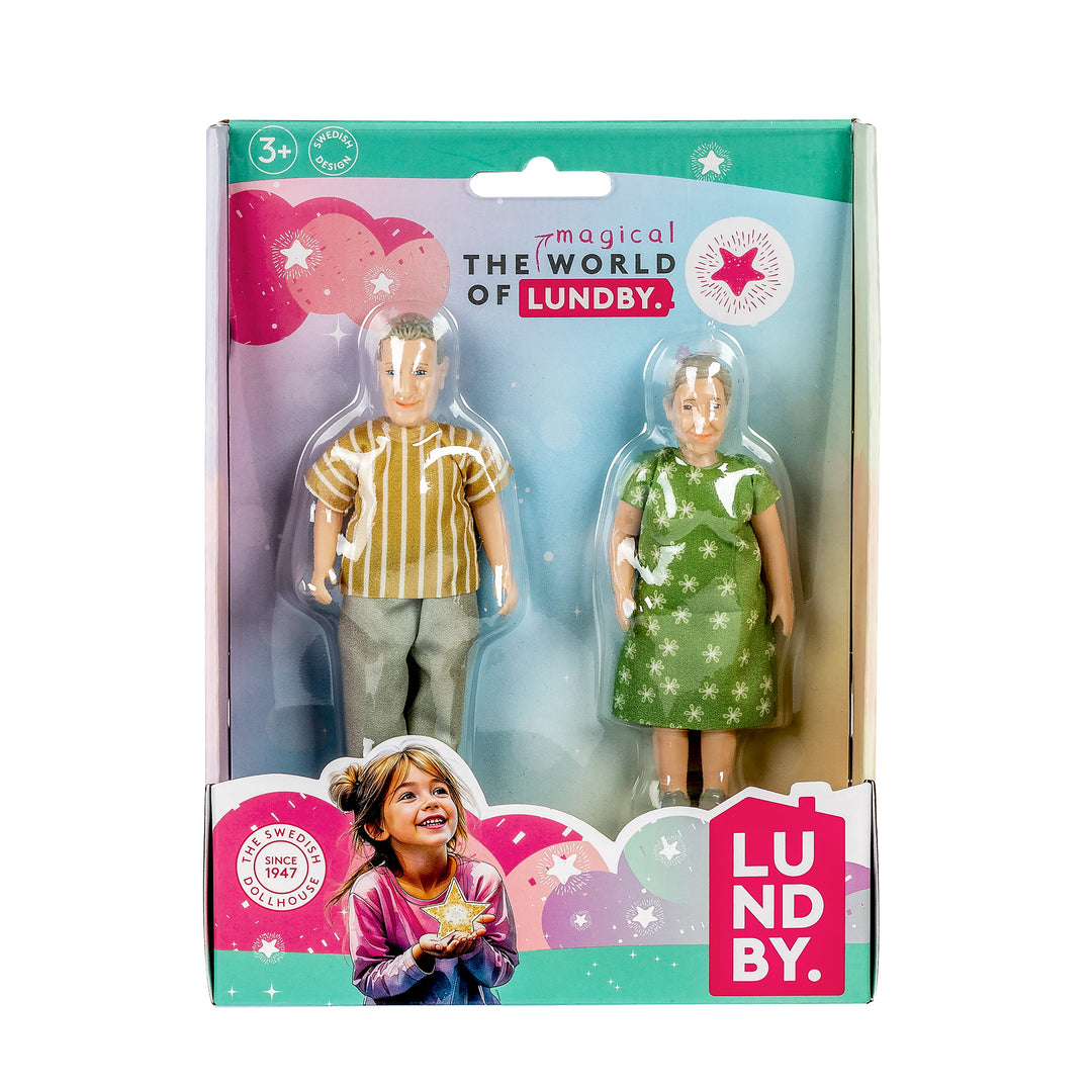 Lundby Doll House Dolls - Elderly Couple Set