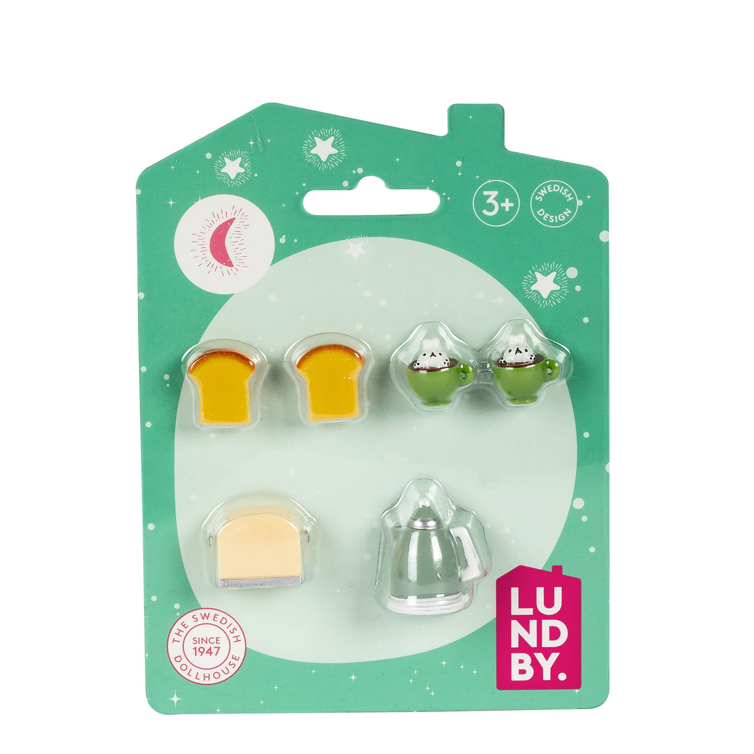 Lundby Doll House Accessories - Toast & Tea Set