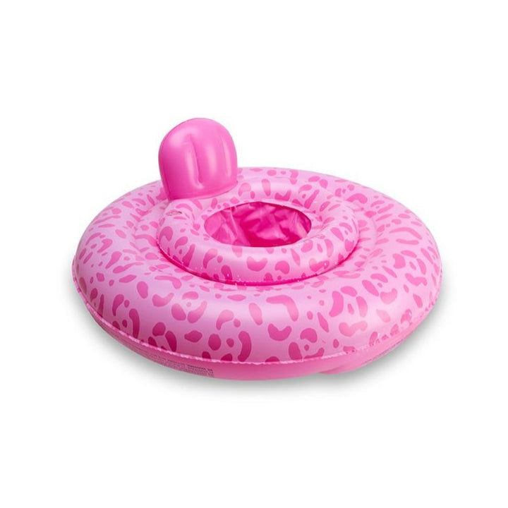 Swim Essentials Inflatable Baby Swimseat - Pink Leopard, 0-1 yrs