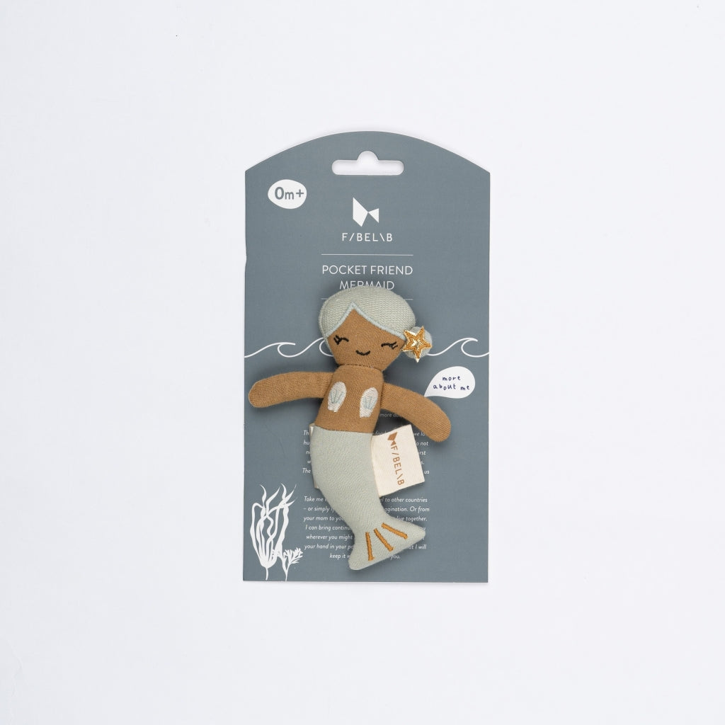 Fabelab - Pocket Friend - Mermaid - Blue, 12 cm