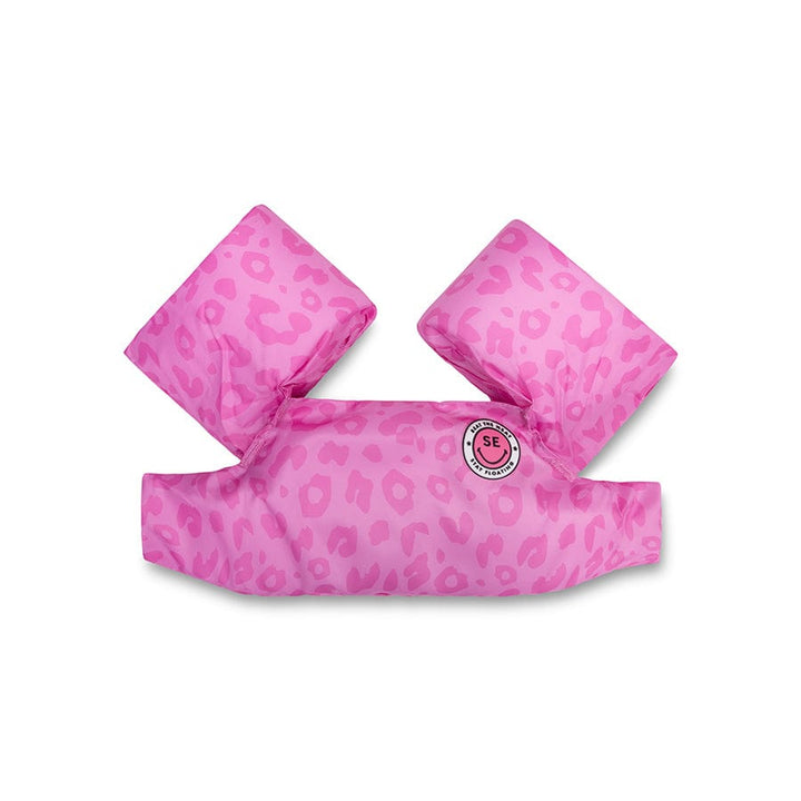 Swim Essentials Puddle Jumper Swim Vest - Neon Pink Leopard, 2-6 yrs