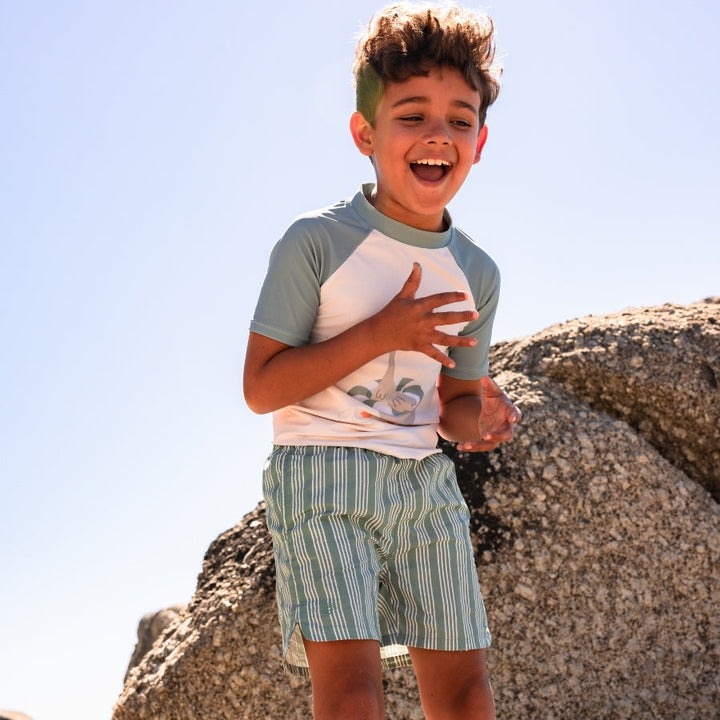 Swim Essentials Boys UV Swim Short, Resort Stripe