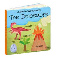 Sassi 3D Puzzle and Book Set - Learn Words Dinosaurs, 40 pcs