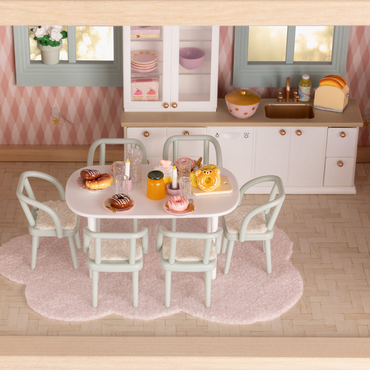 Lundby Doll House Furniture - Dining Room Furniture Set, 6 pcs
