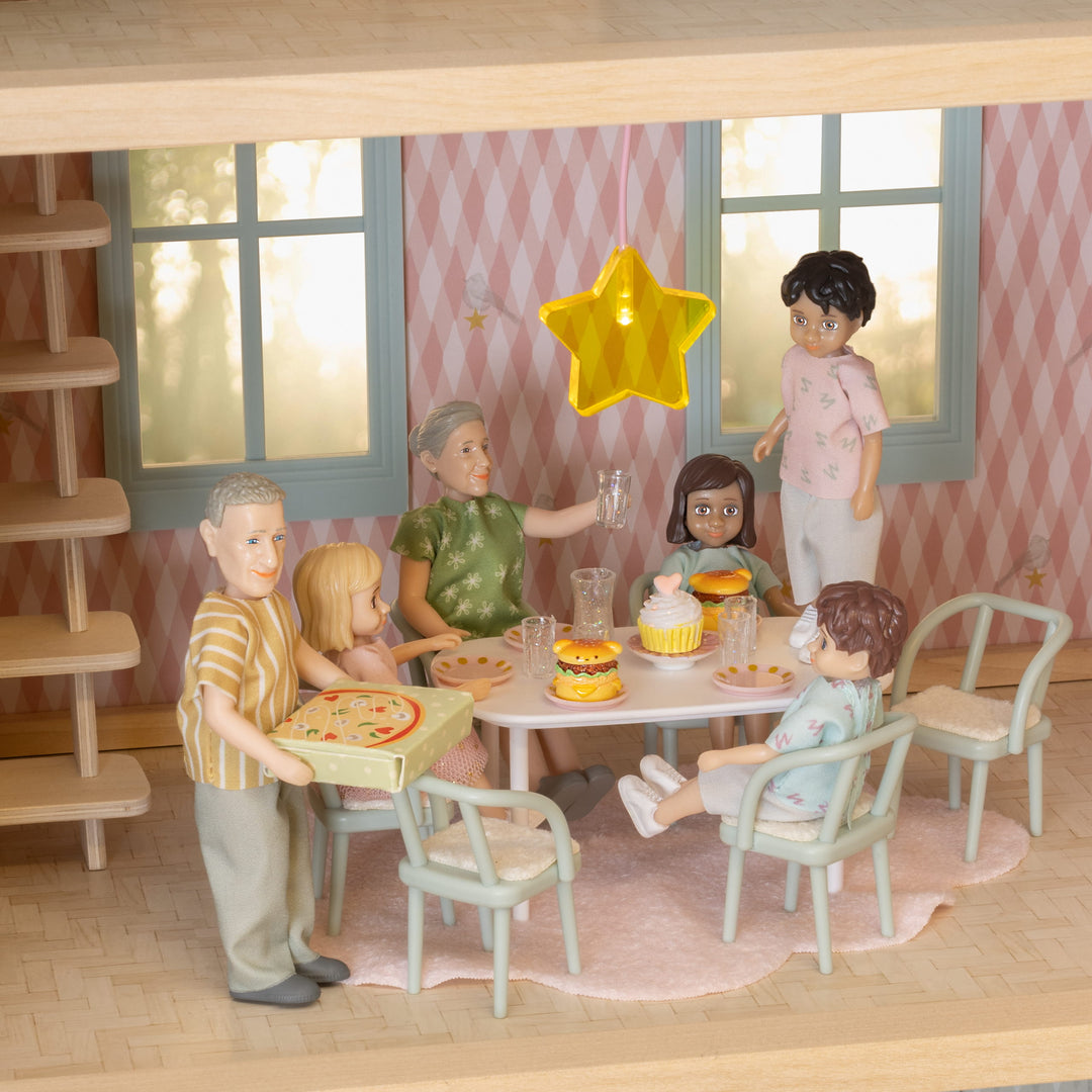 Lundby Doll House Furniture - Dining Room Furniture Set, 6 pcs