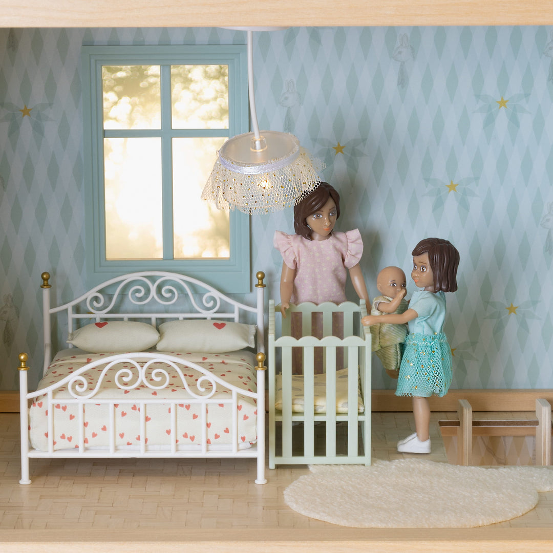 Lundby Doll House Furniture - Cot & Change Table Set