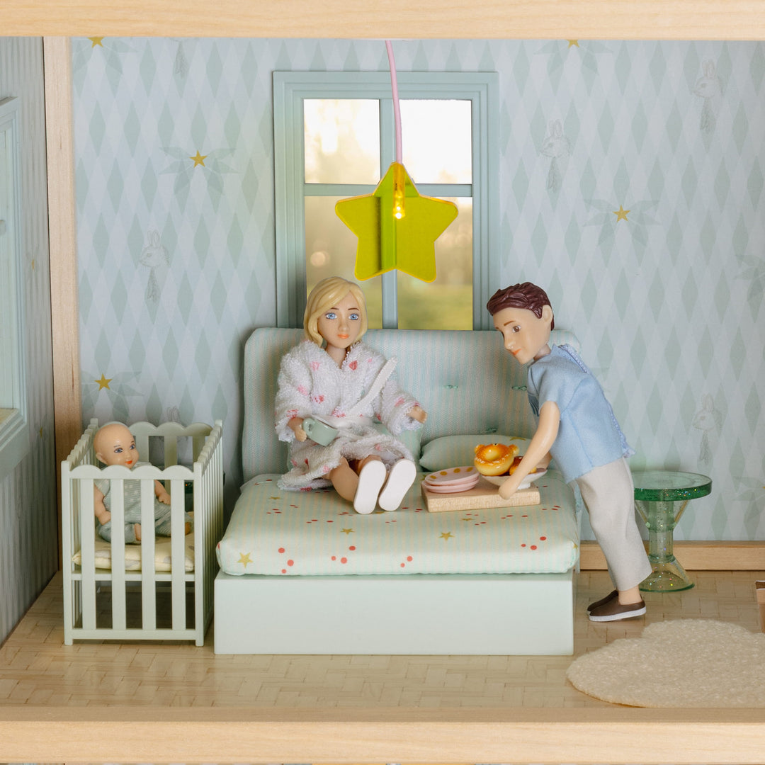 Lundby Doll House Furniture - Cot & Change Table Set