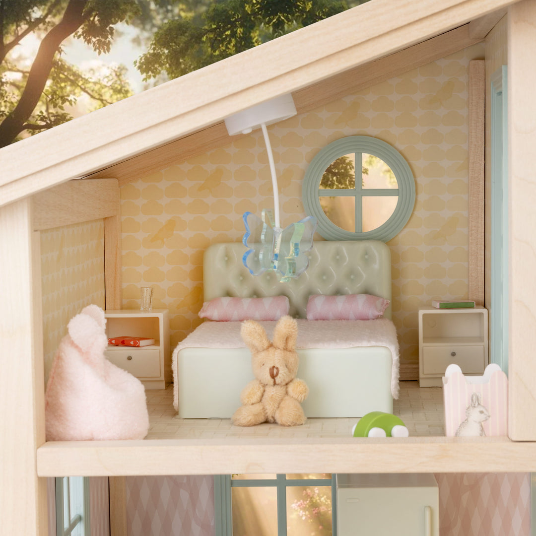 Lundby Doll House Accessories - Baby Pram & Teddy Set