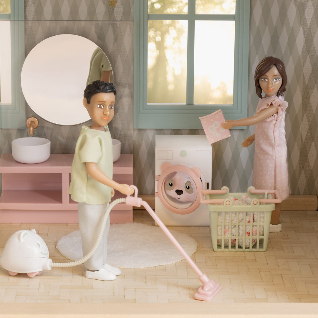 Lundby Doll House Furniture - Cleaning & Laundry Set