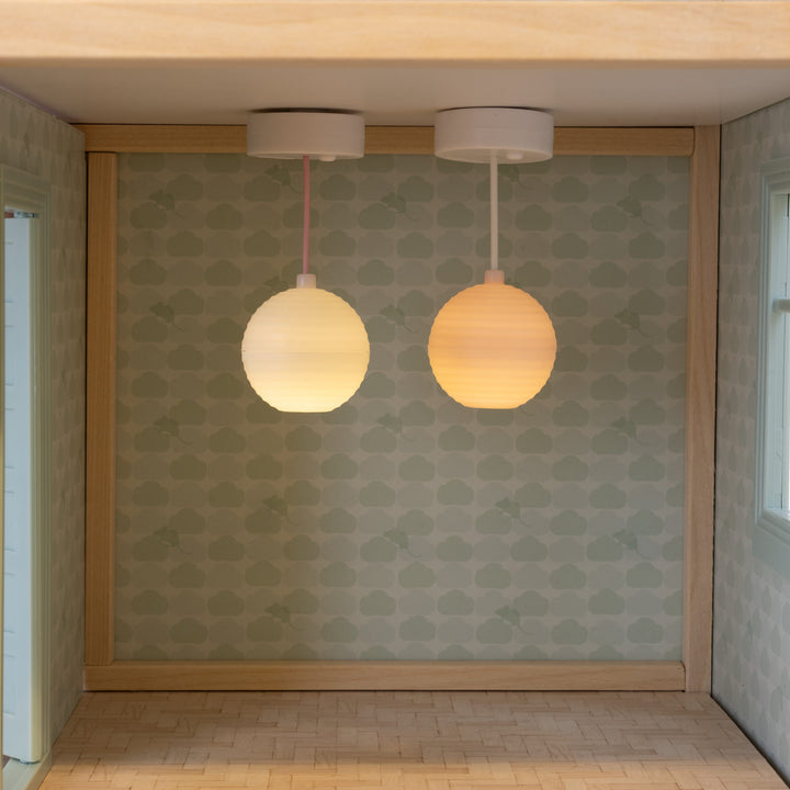 Lundby Doll House Accessories - Round Chinese Ceiling Lamps, 2 pcs