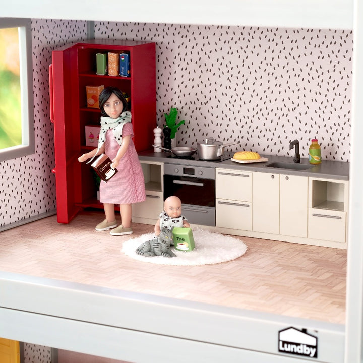 Lundby Basic Kitchen Set - Red