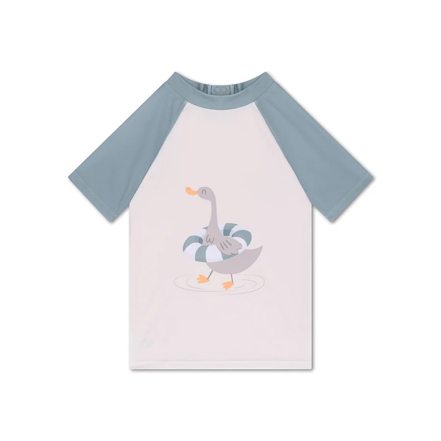 Swim Essentials UV Short Sleeved Rashguard, Resort Stripe Goose