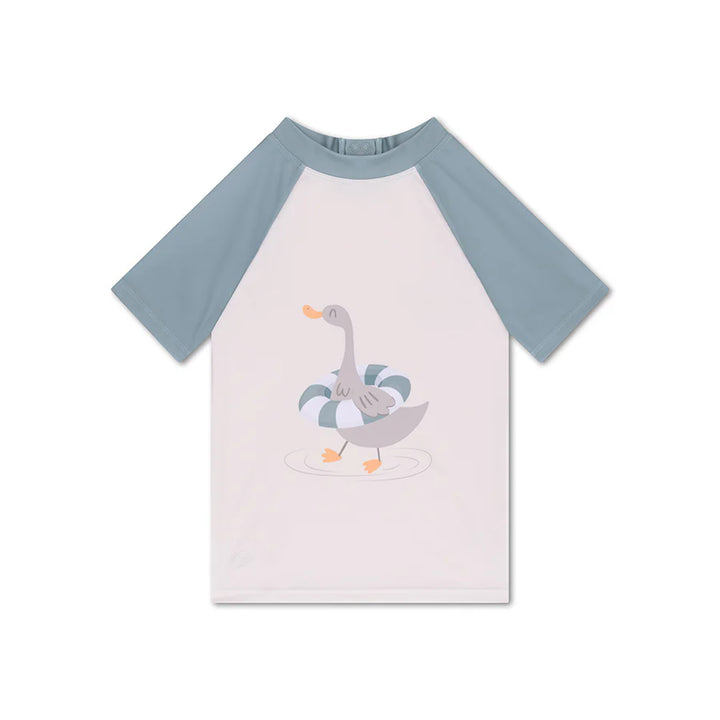 Swim Essentials UV Short Sleeved Rashguard, Resort Stripe Goose