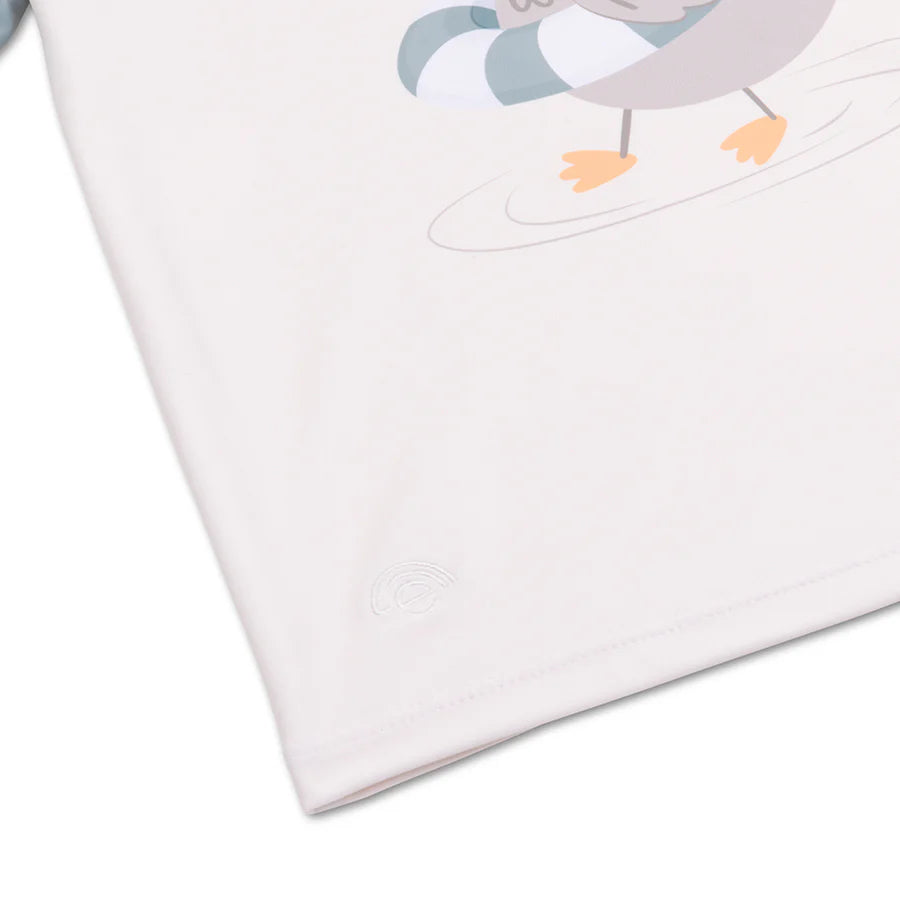 Swim Essentials UV Short Sleeved Rashguard, Resort Stripe Goose