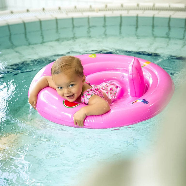 Swim Essentials Inflatable Baby Swimseat - Pink Safari, 0-1 yrs