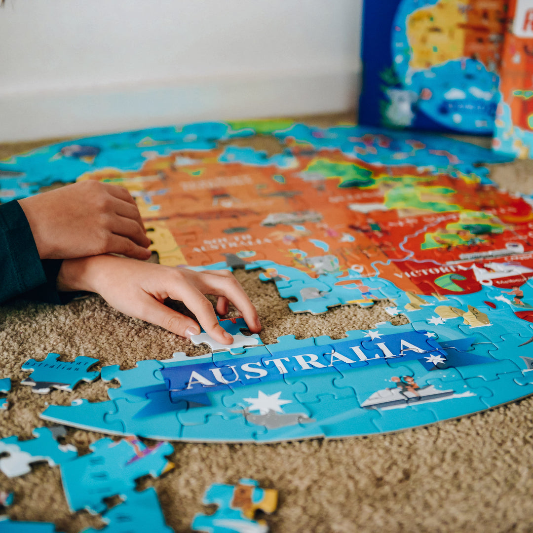 Sassi Travel, Learn and Explore - Puzzle and Book Set - Australia, 210 pcs