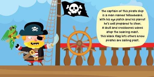 Sassi Book and Giant Puzzle  - Pirates,  30 pcs