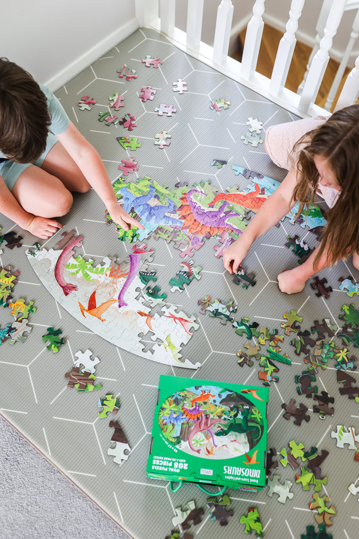 Sassi Travel, Learn and Explore - Puzzle and Book Set - Dinosaurs, 205 pcs