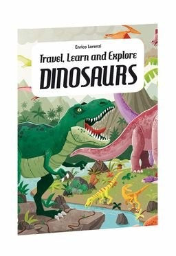 Sassi Travel, Learn and Explore - Puzzle and Book Set - Dinosaurs, 205 pcs