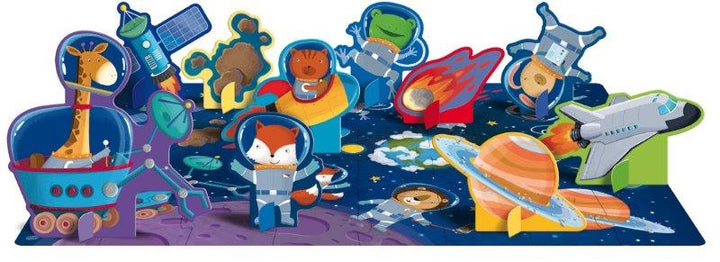 Sassi 3D Puzzle and Book Set - Space, 40 pcs
