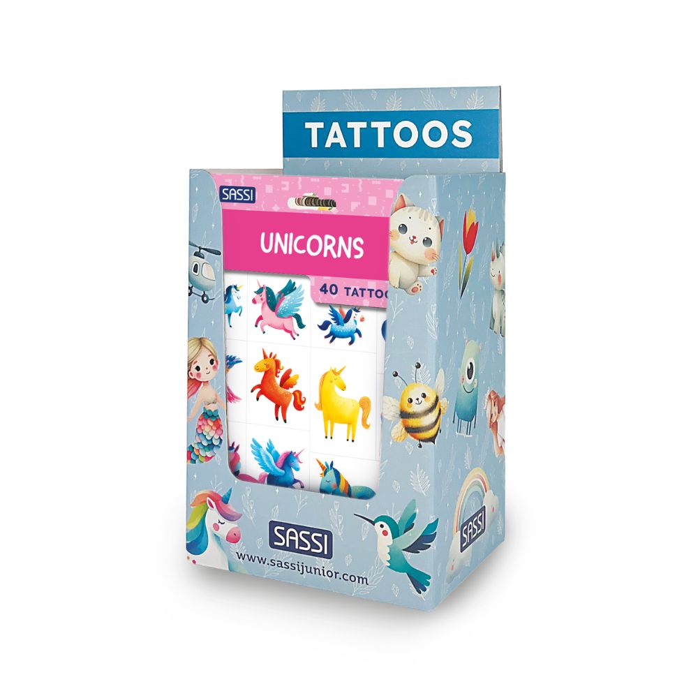 Sassi Tattoo Pack with FREE CDU, 44 pcs