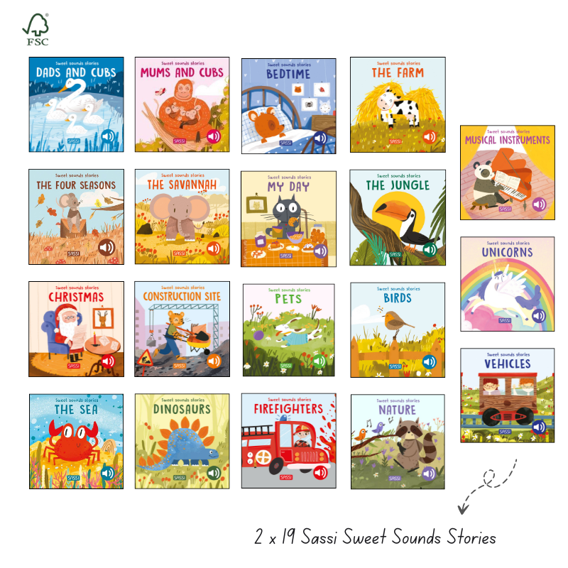 Sassi Sweet Sound Books Collection Pack, 38 pcs