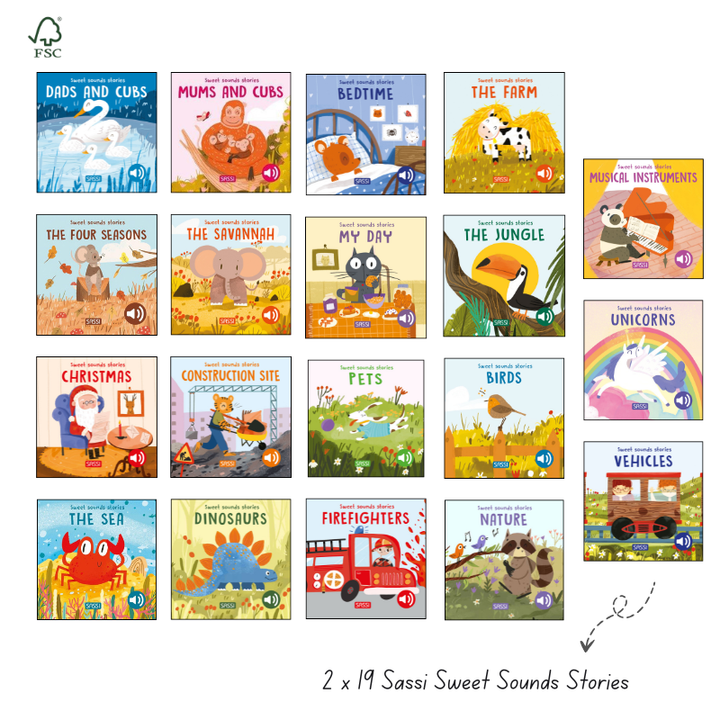 Sassi Sweet Sound Books Collection Pack, 38 pcs
