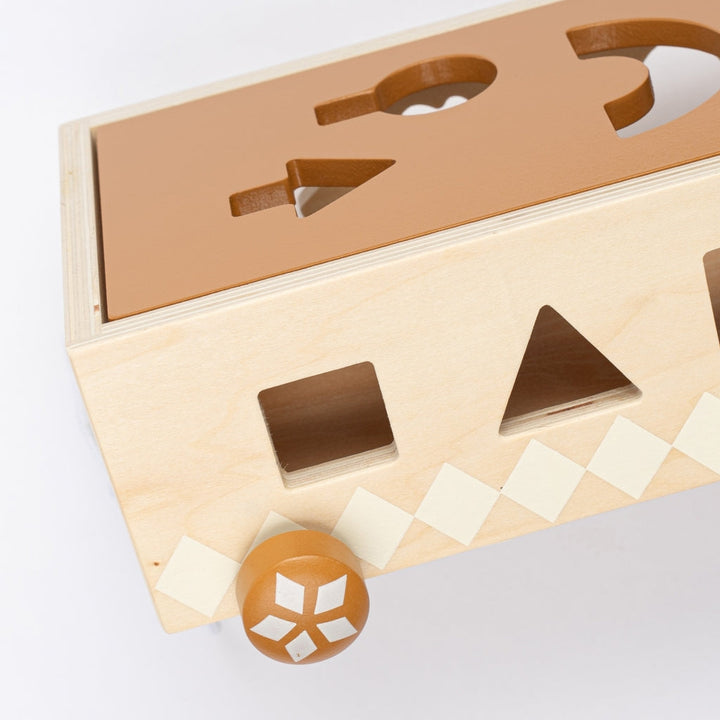 Fabelab - Shape Sorter Pull Cart - Wood, 24 cm