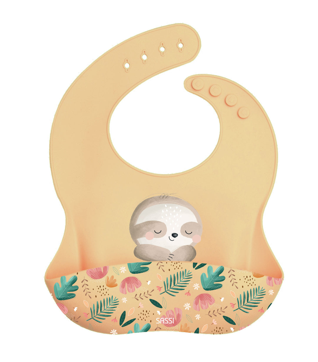 Sassi Silicone Bib - Gnawy The Sloth