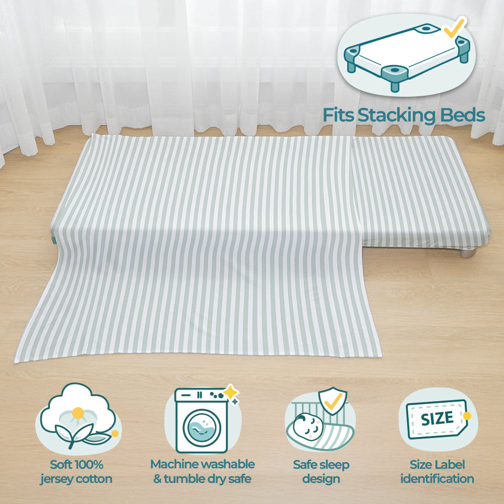 Imagine That Sage Stripe Stacker Bed Sheet Set