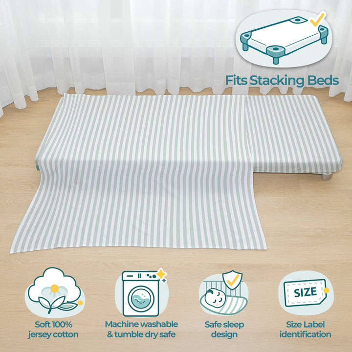Imagine That Sage Stripe Stacker Bed Sheet Set