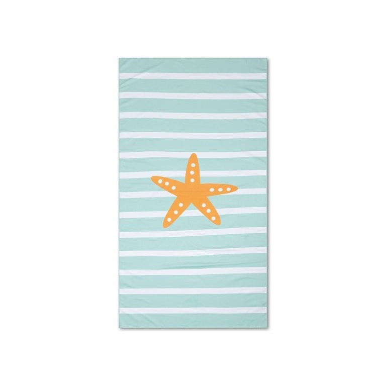 Swim Essentials Luxe Recycled Microfiber Beach Towel, Stars, 170 x 90 cm