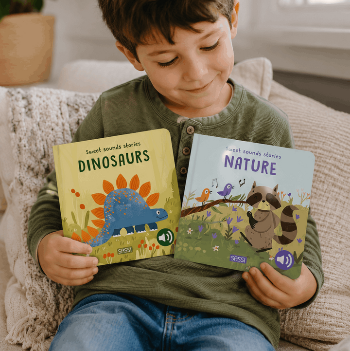 Sassi Board Book Sweet Sounds Stories - Dinosaurs