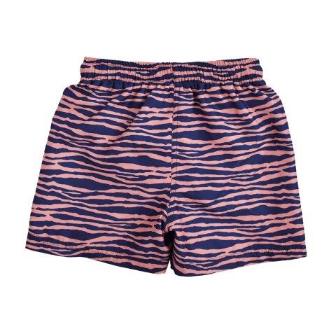 Swim Essentials Mens Swim Short, Blue/Orange Zebra