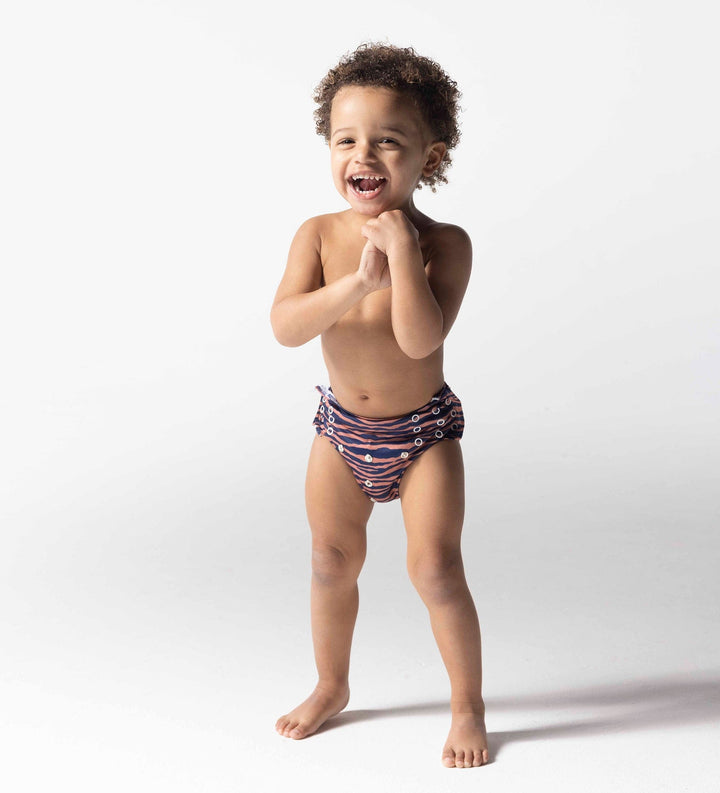Swim Essentials Swim Nappy OSFA, Blue Zebra Striped
