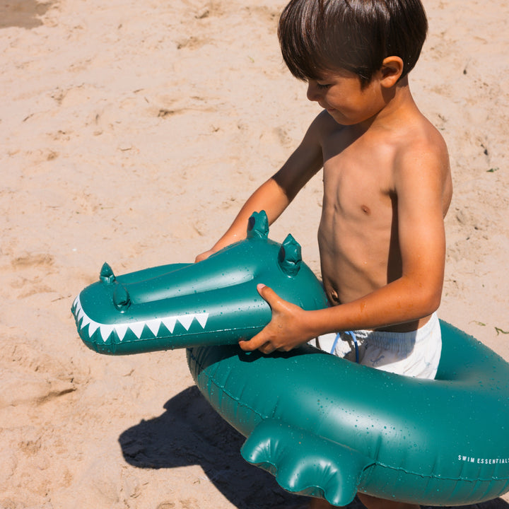 Swim Essentials Inflatable Swim Ring - Green Crocodile, 65 cm